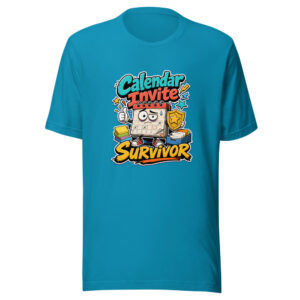 Calendar Invite Survivor Graphic Tee mockup 1 Calendar Invite Survivor Graphic Tee front view