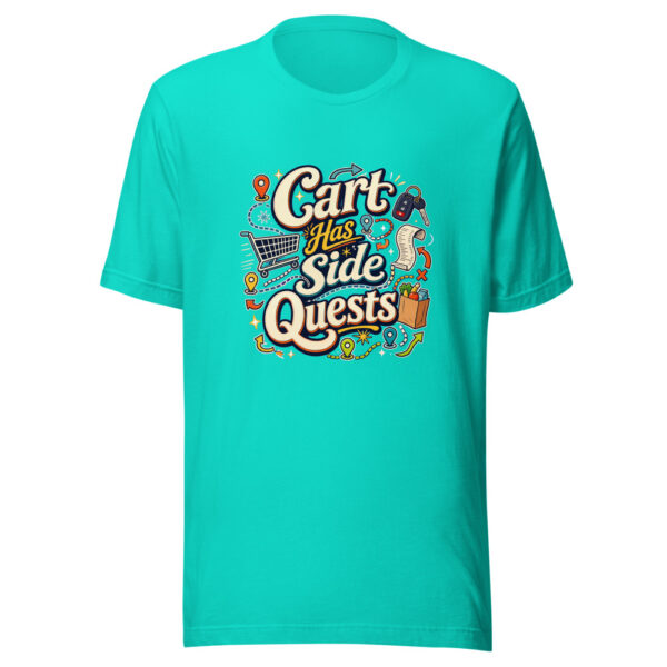 Cart Has Side Quests Graphic Tee mockup 3