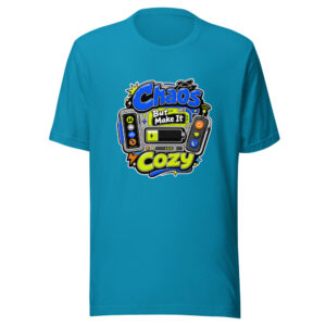 Chaos But Make It Cozy Graphic Tee front view
