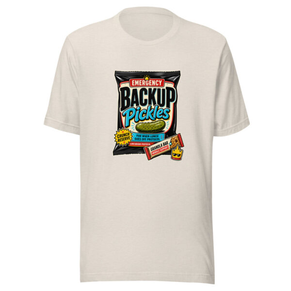 Emergency Backup Pickles Graphic Tee mockup 14