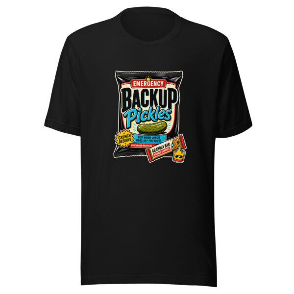 Emergency Backup Pickles Graphic Tee mockup 7