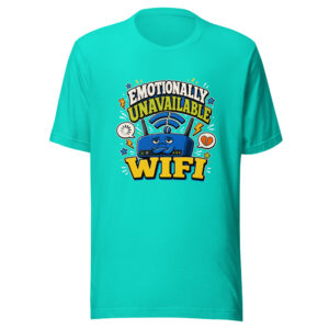 EMOTIONALLY UNAVAILABLE WIFI Heartbeat-20260621-codex-fallback Graphic Tee mockup 1 EMOTIONALLY UNAVAILABLE WIFI Heartbeat-20260621-codex-fallback Graphic Tee front view
