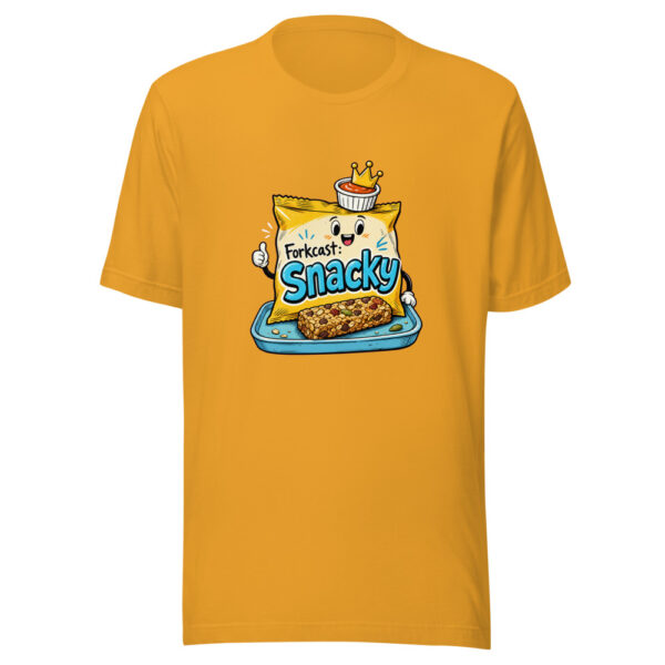 Forkcast: Snacky Graphic Tee front view