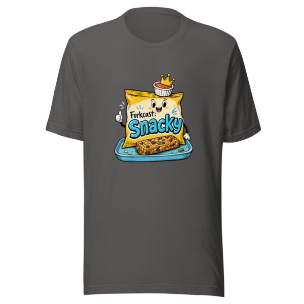 Forkcast: Snacky Graphic Tee mockup 10