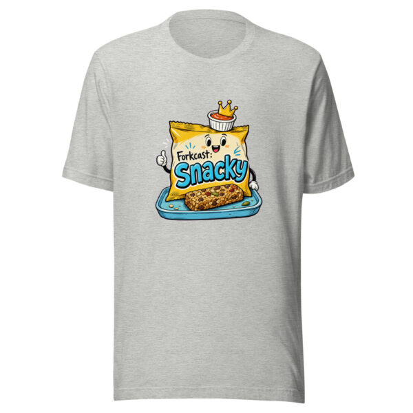 Forkcast: Snacky Graphic Tee mockup 11