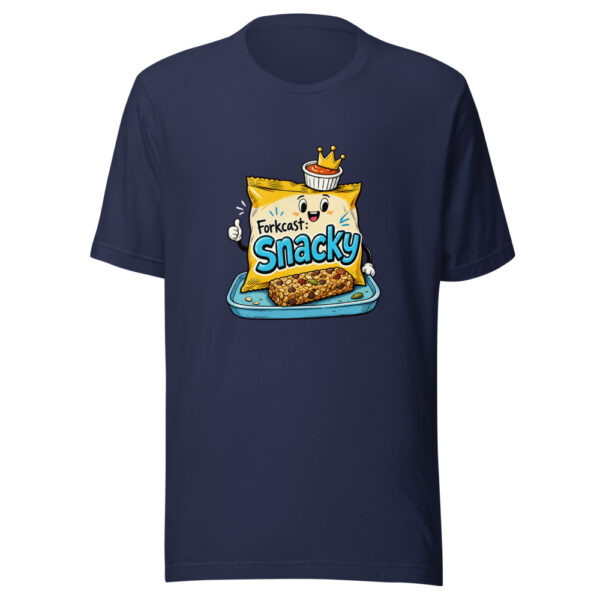 Forkcast: Snacky Graphic Tee mockup 9