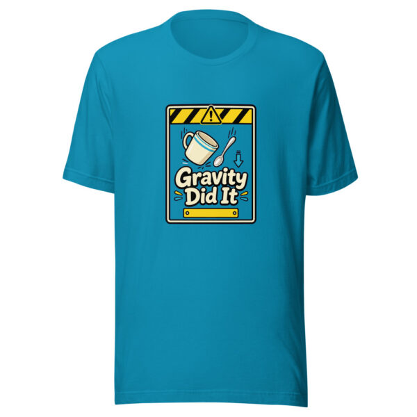 Gravity Did It Graphic Tee mockup 1 Gravity Did It Graphic Tee front view