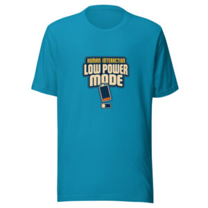 Human Interaction Low Power Mode Human-interaction-low-power Graphic Tee mockup 1 Human Interaction Low Power Mode Human-interaction-low-power Graphic Tee front view