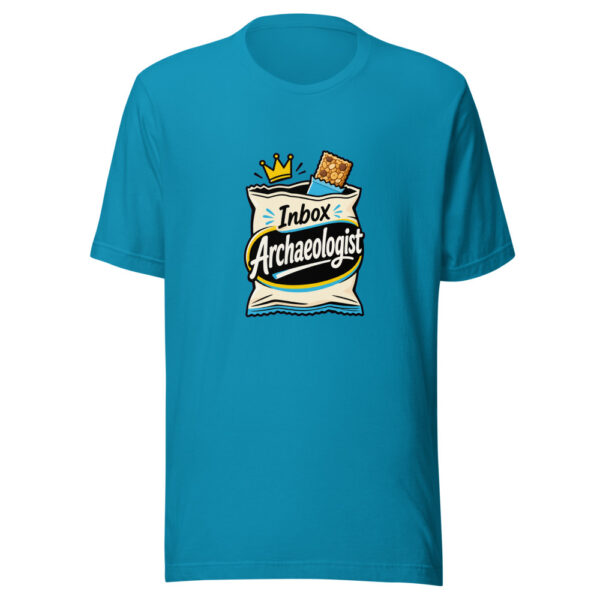 Inbox Archaeologist Graphic Tee mockup 2