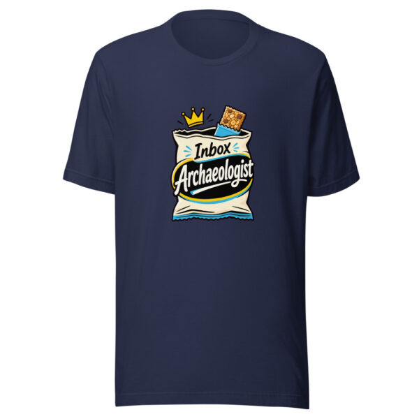 Inbox Archaeologist Graphic Tee mockup 9