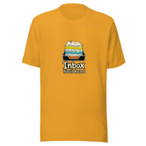 Inbox Fossil Record Graphic Tee mockup 1 Inbox Fossil Record Graphic Tee front view