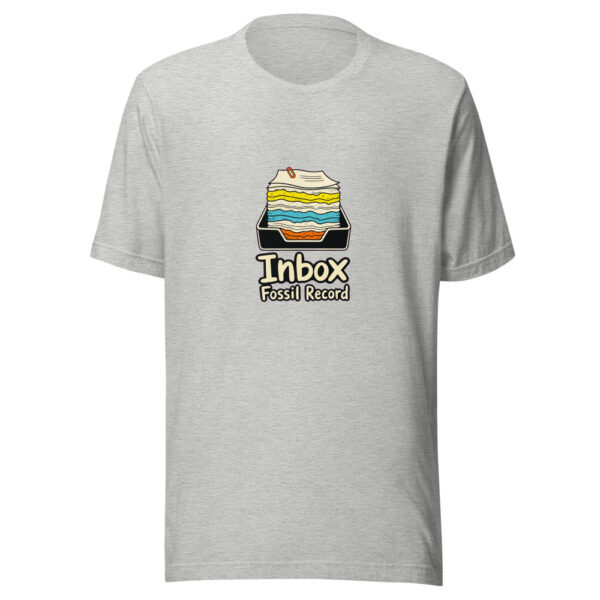 Inbox Fossil Record Graphic Tee mockup 11