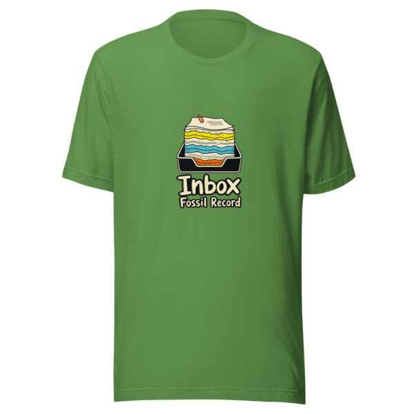 Inbox Fossil Record Graphic Tee mockup 15