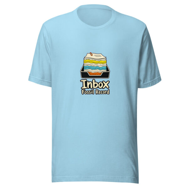 Inbox Fossil Record Graphic Tee mockup 16
