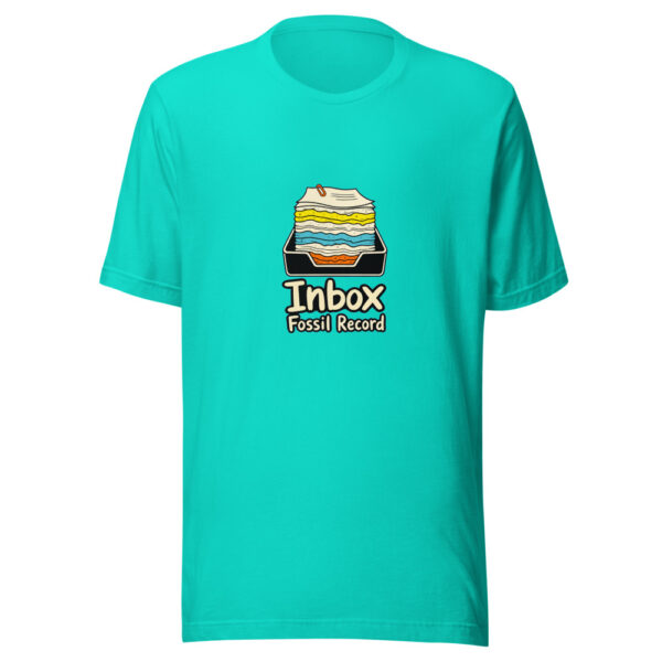 Inbox Fossil Record Graphic Tee mockup 4