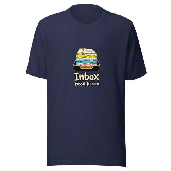 Inbox Fossil Record Graphic Tee mockup 9