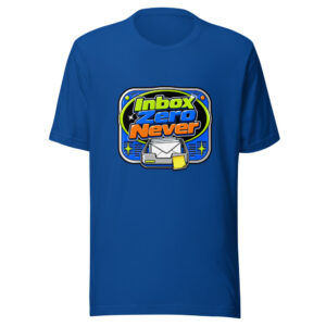 Inbox Zero Never Graphic Tee front view