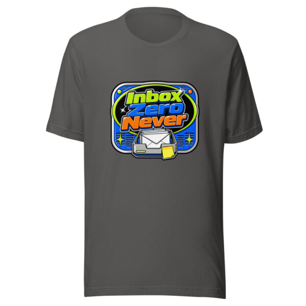 Inbox Zero Never Graphic Tee mockup 10