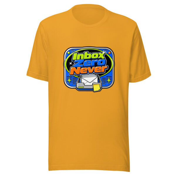 Inbox Zero Never Graphic Tee mockup 4