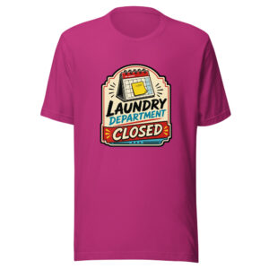 Laundry Department Closed Graphic Tee mockup 1 Laundry Department Closed Graphic Tee front view