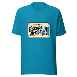 Meeting Escape Artist Graphic Tee front view