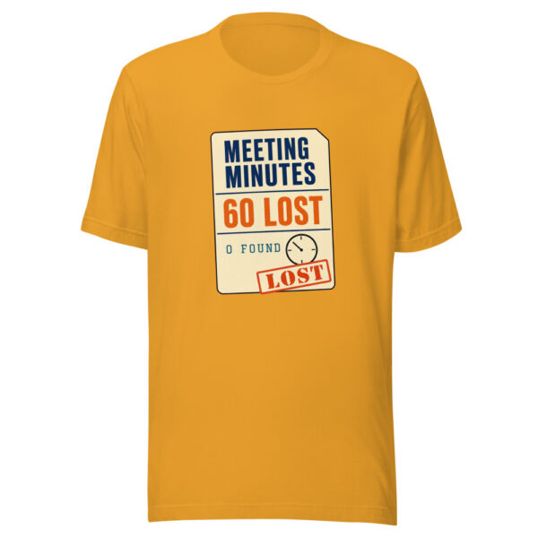 Meeting Minutes 60 Lost 0 Found Meeting-minutes-lost-found Graphic Tee front view