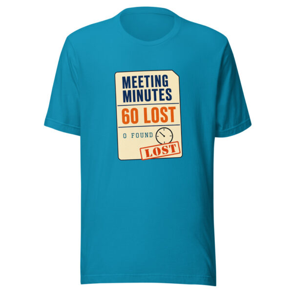 Meeting Minutes 60 Lost 0 Found Meeting-minutes-lost-found Graphic Tee mockup 2