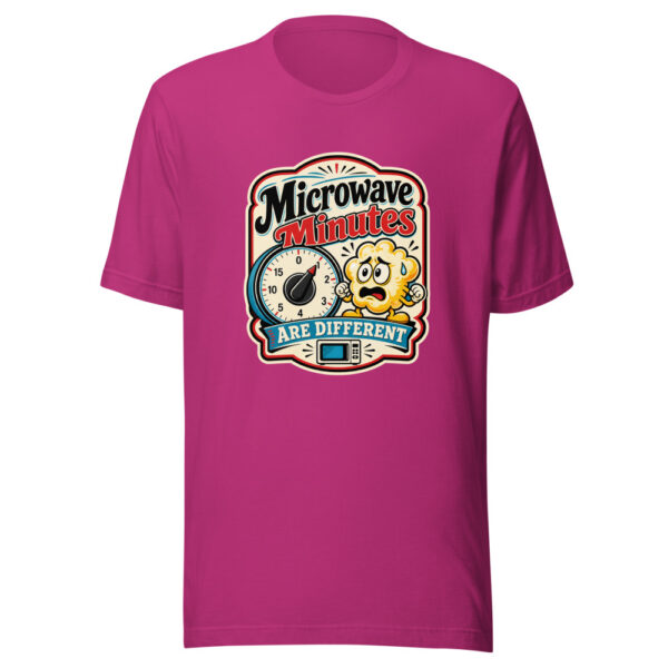 Microwave Minutes Are Different Graphic Tee mockup 3