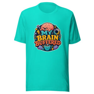 MY BRAIN BUFFERED Heartbeat-20260622-codex-fallback Graphic Tee front view