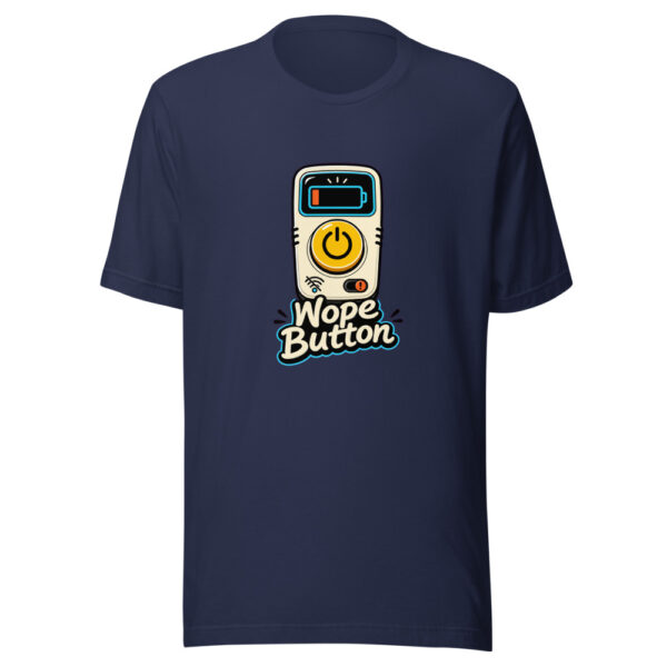 Nope Button Graphic Tee mockup 9