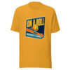 On A Roll — Unfortunately, It's Downhill Bread-roll-downhill-pun Graphic Tee mockup 3