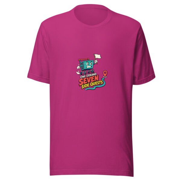 One Errand, Seven Side Quests Seven-side-quests Graphic Tee mockup 3