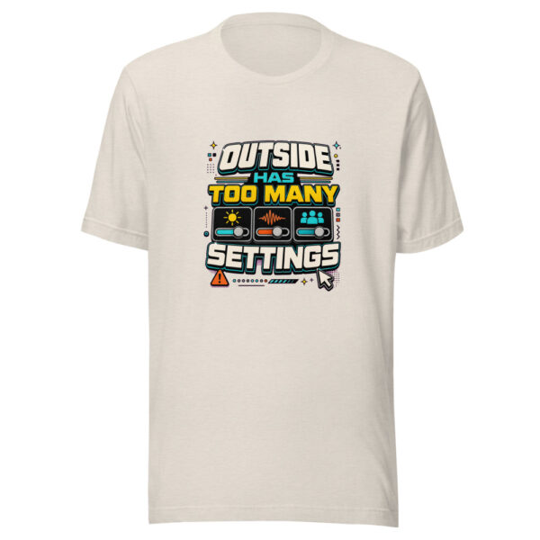 Outside Has Too Many Settings Heartbeat-20260630T114512Z Graphic Tee mockup 14