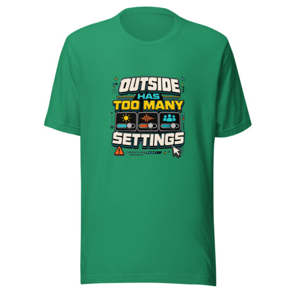 Outside Has Too Many Settings Heartbeat-20260630T114512Z Graphic Tee mockup 15