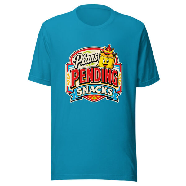 Plans Pending Snacks Graphic Tee mockup 2