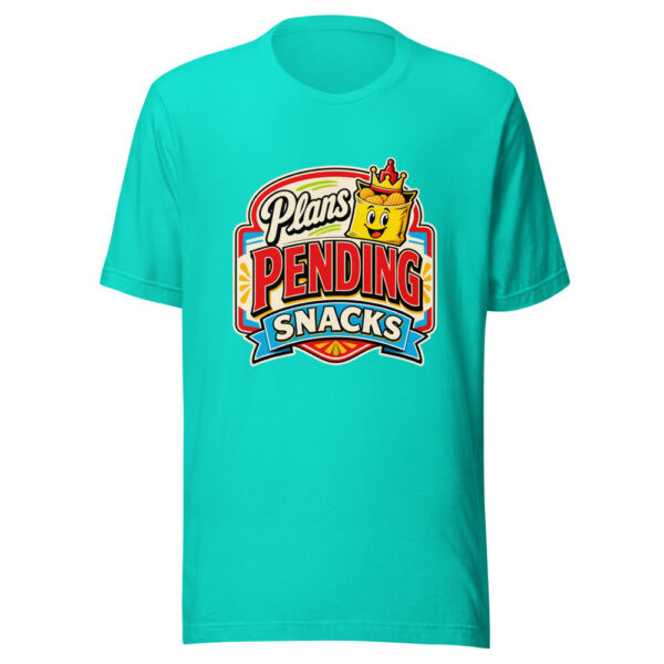 Plans Pending Snacks Graphic Tee mockup 5