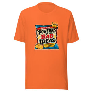 Powered By Bad Ideas Graphic Tee front view