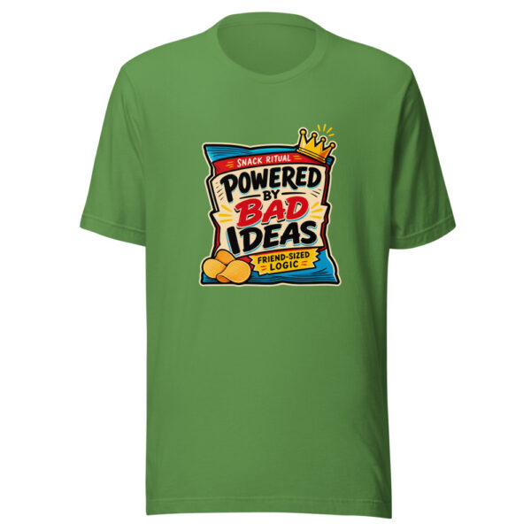 Powered By Bad Ideas Graphic Tee mockup 16
