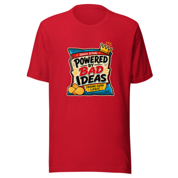 Powered By Bad Ideas Graphic Tee mockup 19