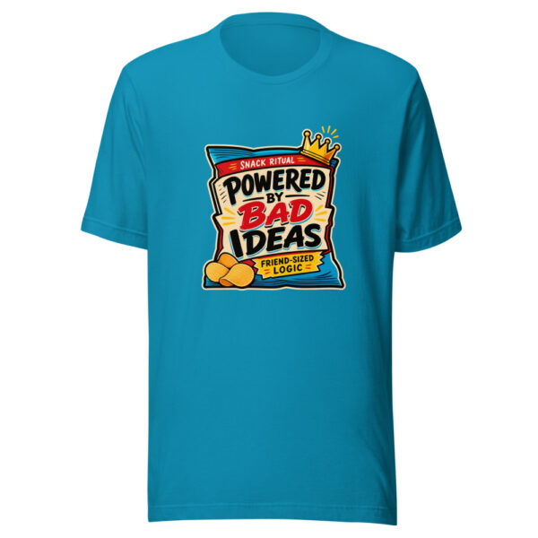 Powered By Bad Ideas Graphic Tee mockup 2