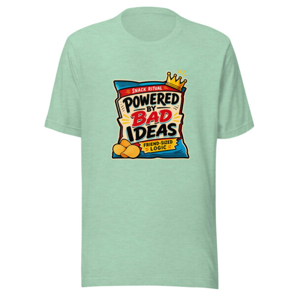 Powered By Bad Ideas Graphic Tee mockup 24