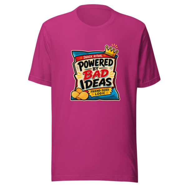 Powered By Bad Ideas Graphic Tee mockup 4