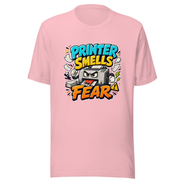 Printer Smells Fear Graphic Tee mockup 19