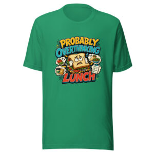 Probably Overthinking Lunch Graphic Tee mockup 1 Probably Overthinking Lunch Graphic Tee front view