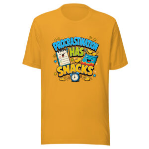 PROCRASTINATION HAS SNACKS Heartbeat-20260622-codex-fallback Graphic Tee front view