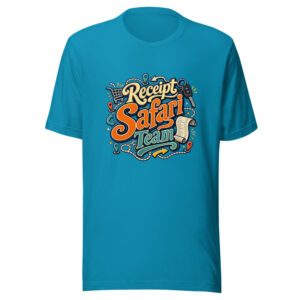 Receipt Safari Team Graphic Tee mockup 1 Receipt Safari Team Graphic Tee front view