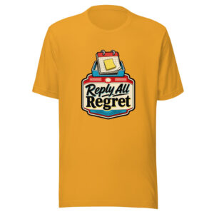 Reply All Regret Graphic Tee mockup 1 Reply All Regret Graphic Tee front view