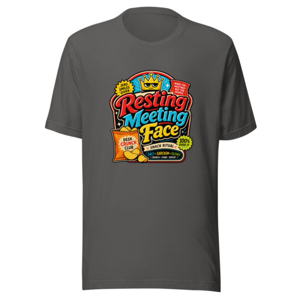 Resting Meeting Face Graphic Tee mockup 10