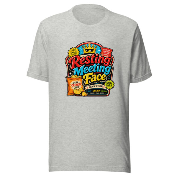 Resting Meeting Face Graphic Tee mockup 11