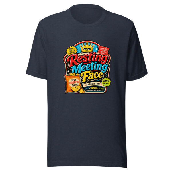 Resting Meeting Face Graphic Tee mockup 13
